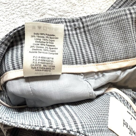 Aritzia Wilfred Tie Front Pants Grey Plaid - Picture 5 of 6